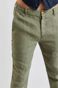 Cala 1789 Pantalon Kaki en lin Chino Lindye Discount