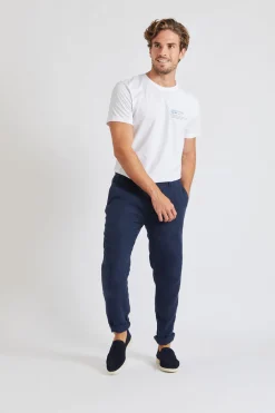 Cala 1789 Pantalon Marine en lin Chino Lindye Sale