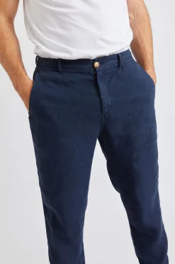 Cala 1789 Pantalon Marine en lin Chino Lindye Sale