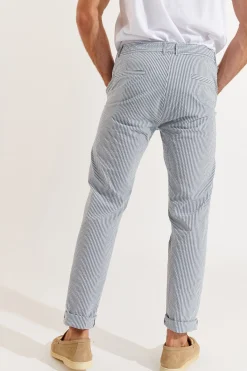 Cala 1789 Pantalon rayé bleu SERGE CALVI Best