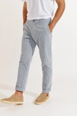 Cala 1789 Pantalon rayé bleu SERGE CALVI Best