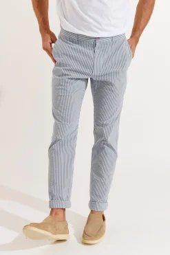 Cala 1789 Pantalon rayé bleu SERGE CALVI Best