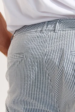 Cala 1789 Pantalon rayé bleu SERGE CALVI Best