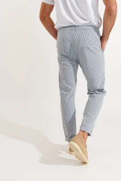 Cala 1789 Pantalon rayé bleu SERGE CALVI Best