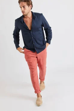 Cala 1789 Pantalon safran en lin Chino Lindye Clearance