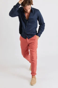 Cala 1789 Pantalon safran en lin Chino Lindye Clearance