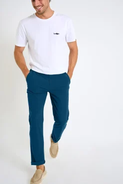 Cala 1789 Pantalon stretch bleu SERGE LESCADA Clearance