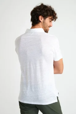 Cala 1789 Polo en lin blanc ALBIN LIN Best