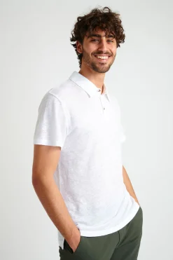 Cala 1789 Polo en lin blanc ALBIN LIN Best