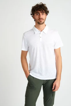 Cala 1789 Polo en lin blanc ALBIN LIN Best