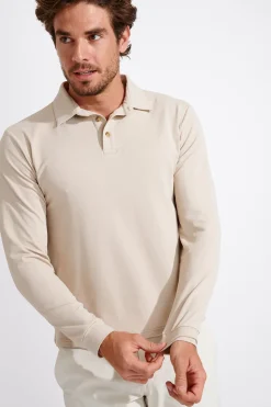 Cala 1789 Polo manches longues beige CARL PAGANI New