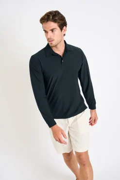 Cala 1789 Polo manches longues bleu marine CARL BAIABLUE Best