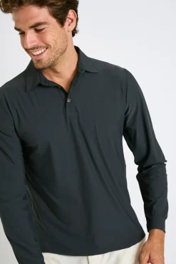 Cala 1789 Polo manches longues gris foncé CARL BAIABLUE Best