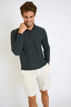 Cala 1789 Polo manches longues gris foncé CARL BAIABLUE Best