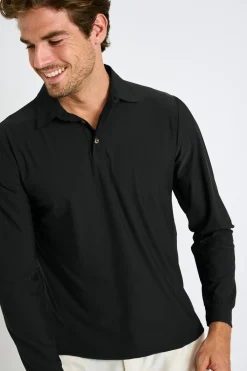 Cala 1789 Polo manches longues noir CARL BAIABLUE Fashion
