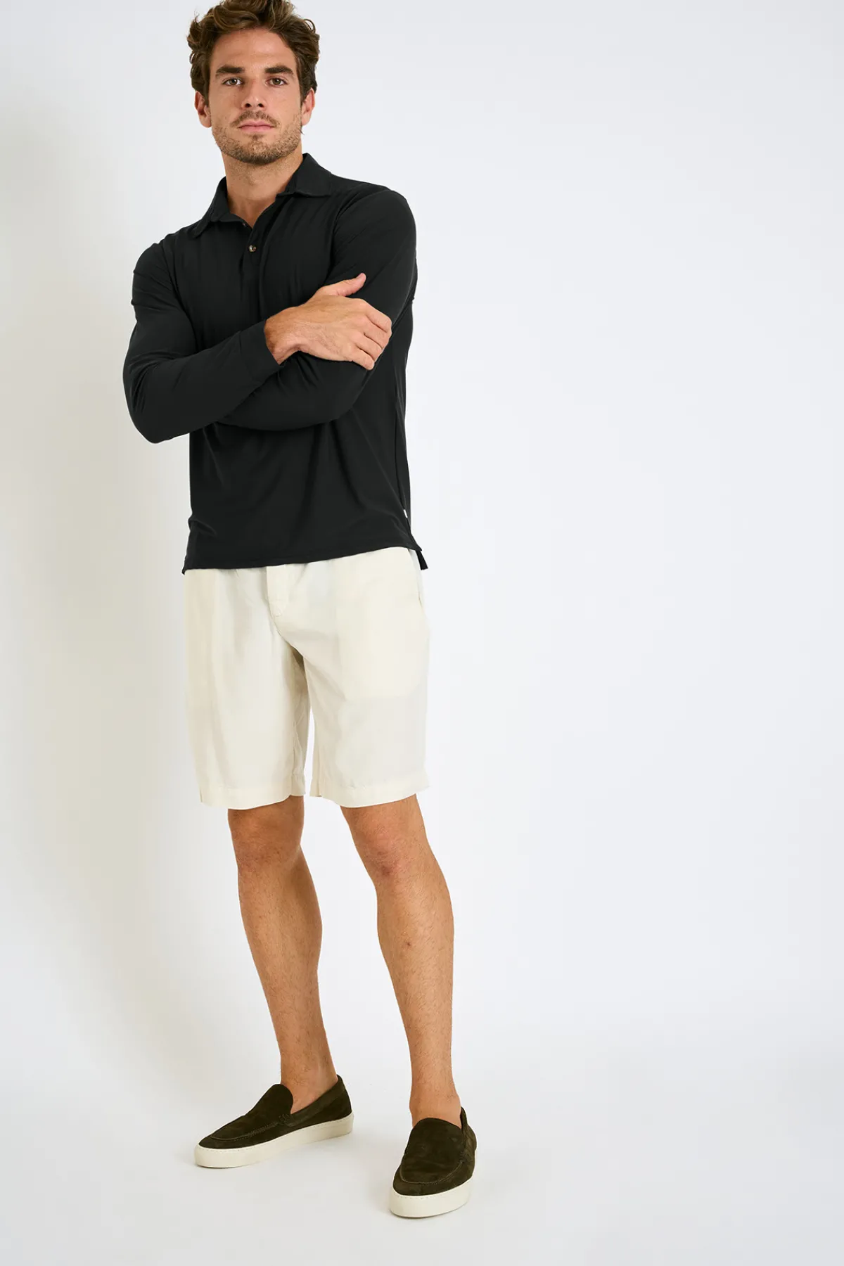 Cala 1789 Polo manches longues noir CARL BAIABLUE Fashion
