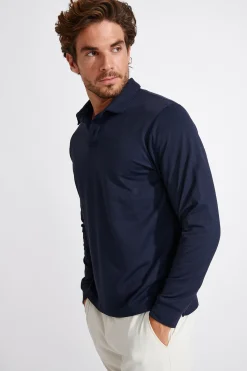 Cala 1789 Polo marine manches longues CARL TERZO Fashion
