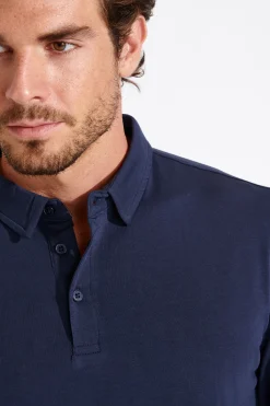 Cala 1789 Polo marine manches longues CARL TERZO Fashion