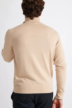 Cala 1789 PULL COL ROULÉ BEIGE SILVIO MONZA New