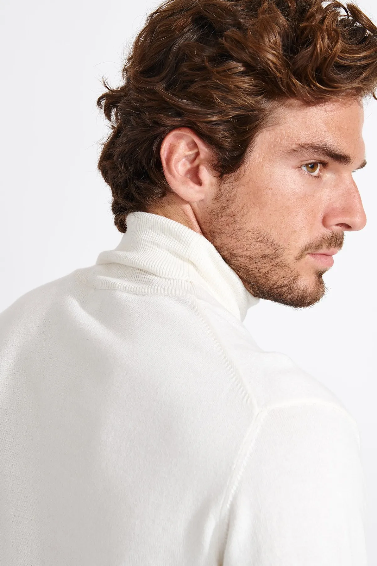 Cala 1789 PULL COL ROULÉ ECRU SILVIO MONZA Fashion