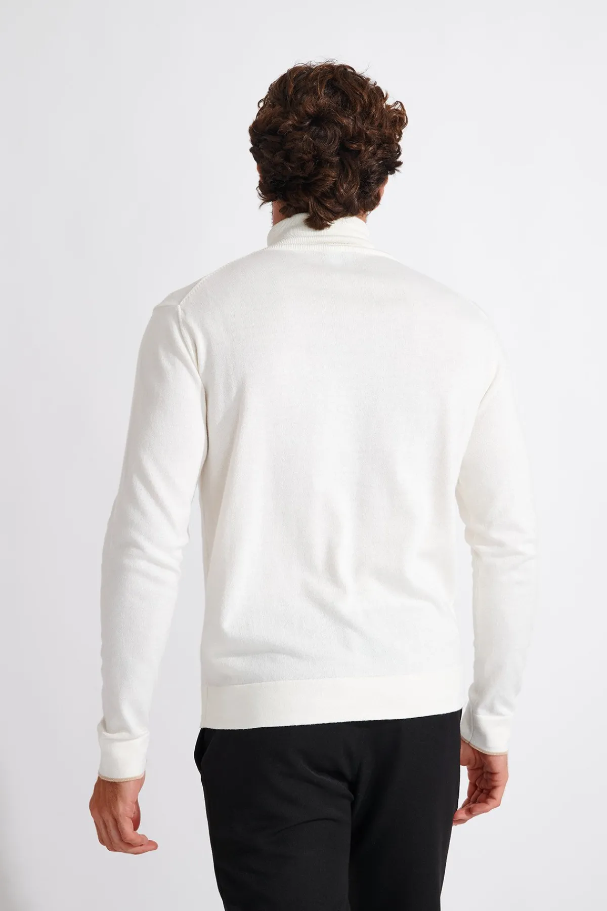 Cala 1789 PULL COL ROULÉ ECRU SILVIO MONZA Fashion