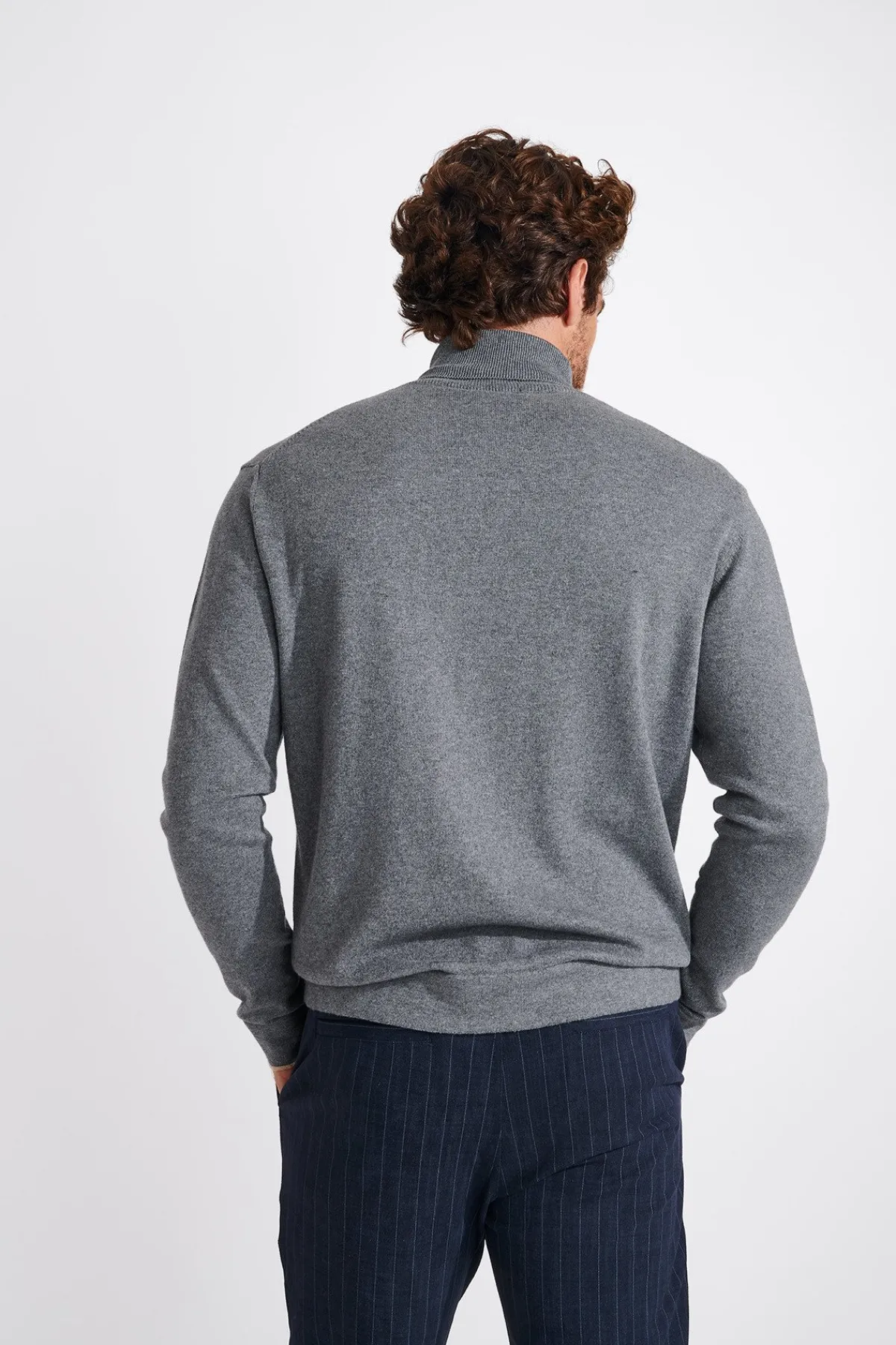 Cala 1789 PULL COL ROULÉ GRIS CHINE SILVIO MONZA Online