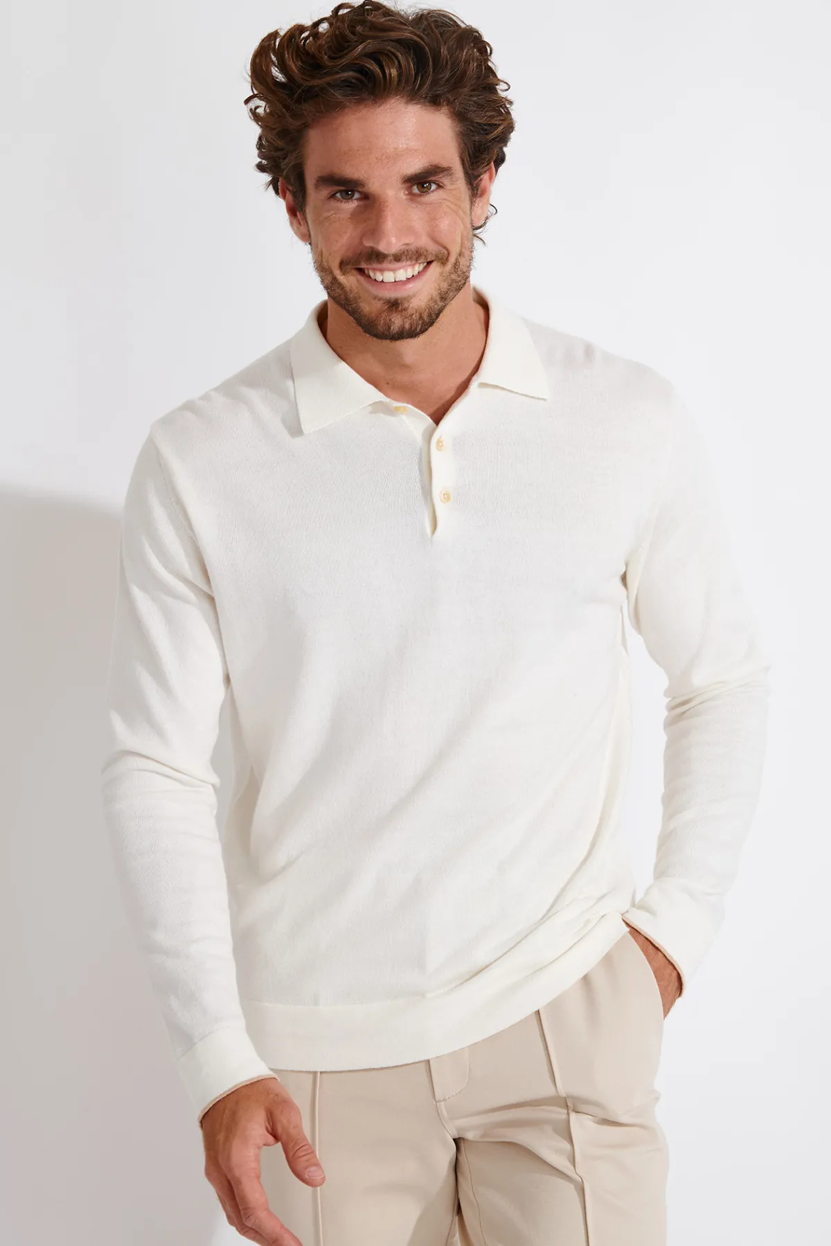 Cala 1789 PULL POLO ECRU CEZAR MONZA Sale
