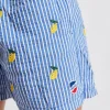 Cala 1789 Short de bain bleu à rayures et motif citron Swimshort Citron Clearance