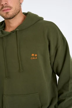 Cala 1789 Sweat à capuche kaki VINCENT2P FORLI Fashion