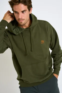 Cala 1789 Sweat à capuche kaki VINCENT2P FORLI Fashion