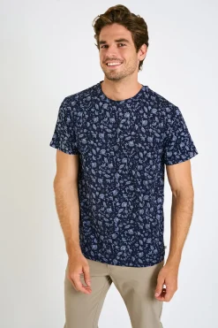 Cala 1789 T shirt bleu marine homme CEDRIC RIALTO Hot