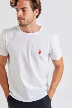 Cala 1789 T-shirt blanc avec broderie Yann Lobster Clearance