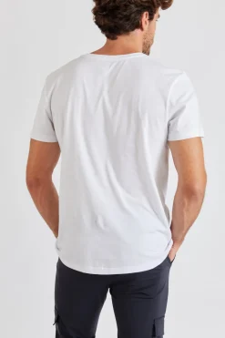 Cala 1789 T-shirt blanc avec broderie Yann Lobster Clearance