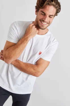 Cala 1789 T-shirt blanc avec broderie Yann Lobster Clearance