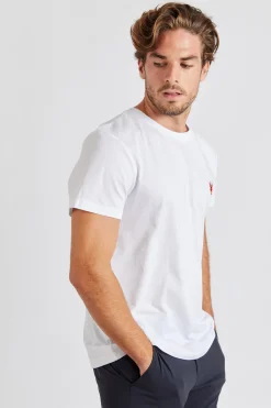 Cala 1789 T-shirt blanc avec broderie Yann Lobster Clearance