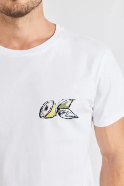 Cala 1789 T-shirt Blanc Yann Citron Discount