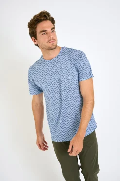 Cala 1789 T-shirt bleu homme CEDRIC TIVOLI Sale