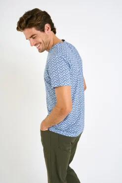 Cala 1789 T-shirt bleu homme CEDRIC TIVOLI Sale