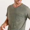 Cala 1789 Tshirt en lin kaki Collection Homme CYRIL LIN Fashion