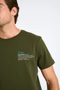 Cala 1789 T-shirt kaki manches courtes YANNPAP DICTIO Fashion