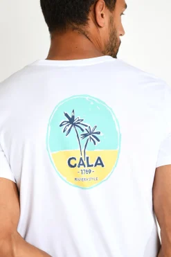 Cala 1789 T-shirt YANNPALMCOLOR blanc Clearance