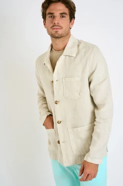 Cala 1789 Veste beige en lin Olivier Lindye Best
