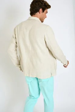 Cala 1789 Veste beige en lin Olivier Lindye Best