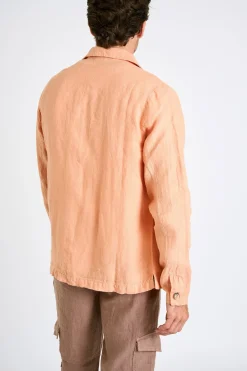 Cala 1789 Veste en lin corail OLIVIER LINDYE Sale