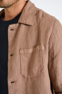 Cala 1789 Veste en lin taupe OLIVIER LINDYE Best