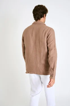 Cala 1789 Veste en lin taupe OLIVIER LINDYE Best