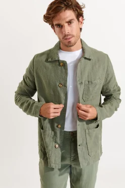 Cala 1789 Veste Kaki en lin Olivier Lindye Sale