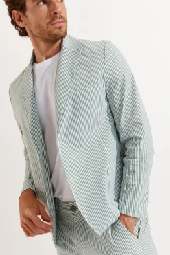 Cala 1789 Veste rayée vert bouteille NIKO CALVI Fashion