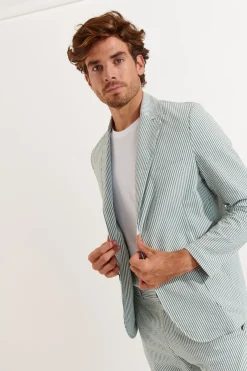 Cala 1789 Veste rayée vert bouteille NIKO CALVI Fashion