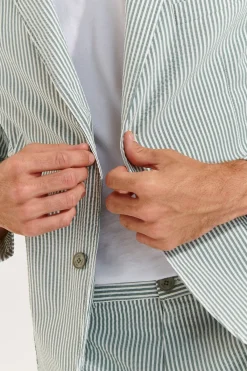 Cala 1789 Veste rayée vert bouteille NIKO CALVI Fashion